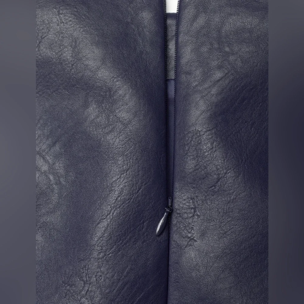 EUROPEAN FASHION: BAUM UND PFERDGARTEN Blue leather Mini Skirt - Picture 6 of 6